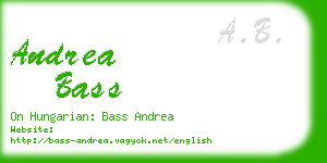 andrea bass business card
